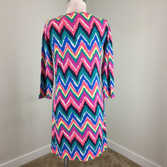 Lilly Pulitzer XS Multi Color Chevron Stripe dress - Picture 3 of 5